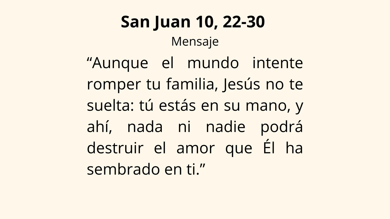 Evangelio San Juan 10, 22-30