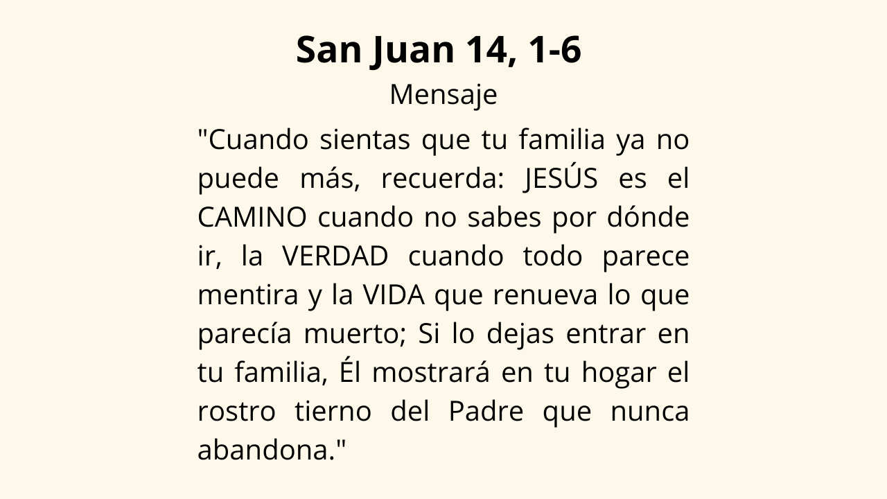 Evangelio San Juan 14, 1-6