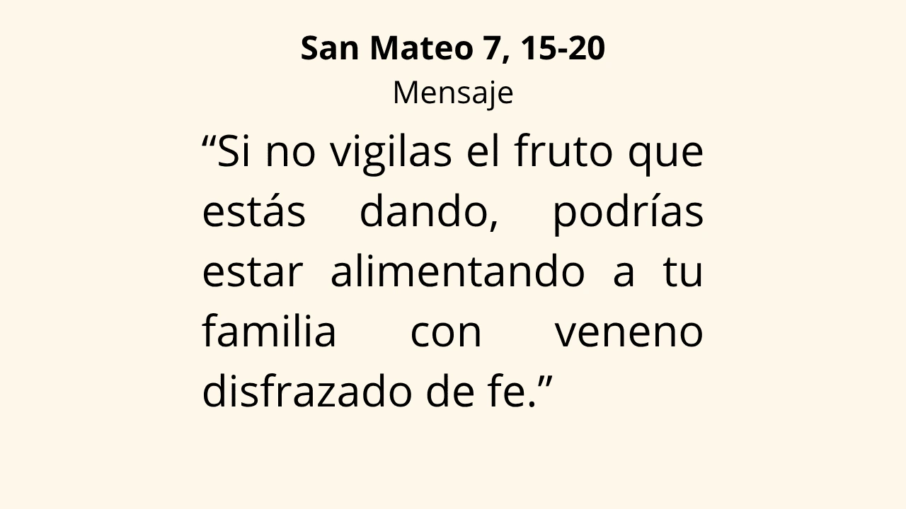 Evangelio San Mateo 7, 15-20