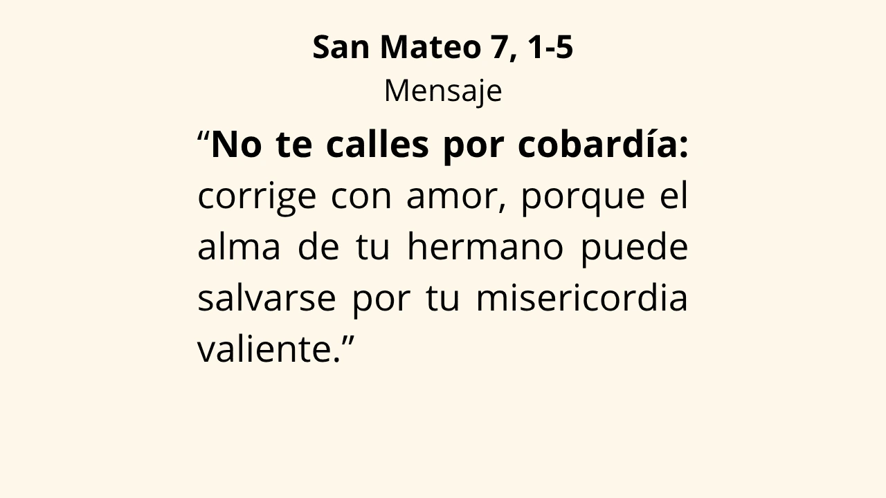 Evangelio San Mateo 7, 1-5