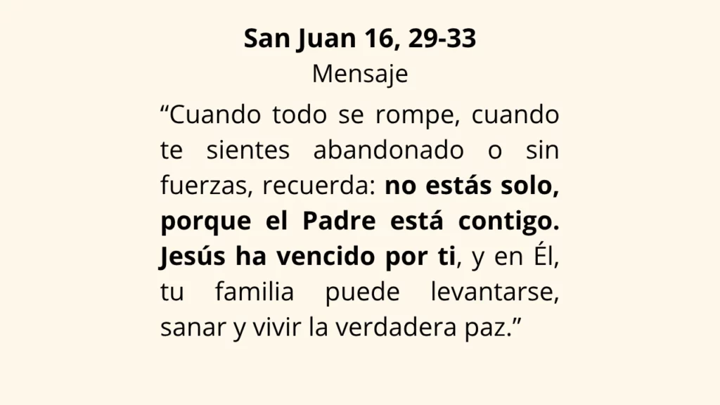 Evangelio San Juan 16, 29-33