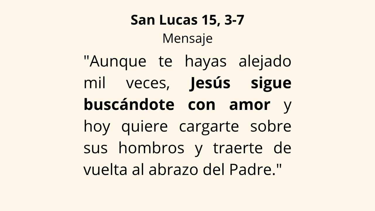 Evangelio San Lucas 15, 3‑7