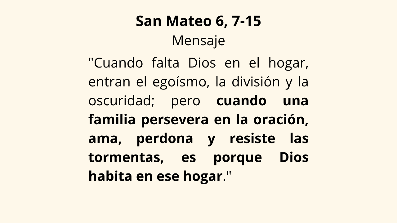 Evangelio San Mateo 6, 7‑15