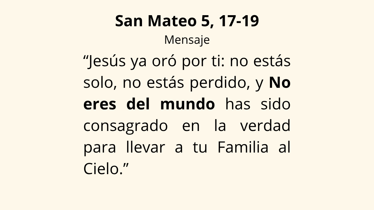 Evangelio San Mateo 5, 17-19