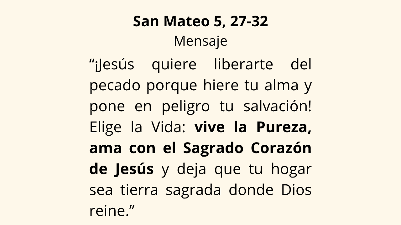 Evangelio San Mateo 5, 27-32