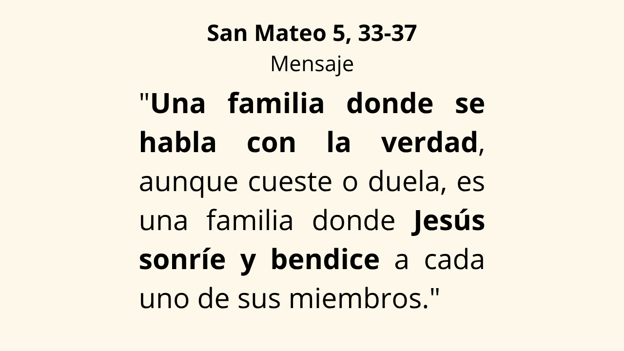 Evangelio San Mateo 5, 33-37