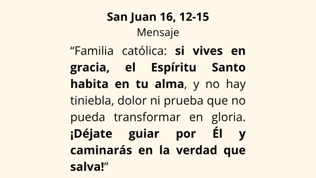Evangelio San Juan 16, 12‑15