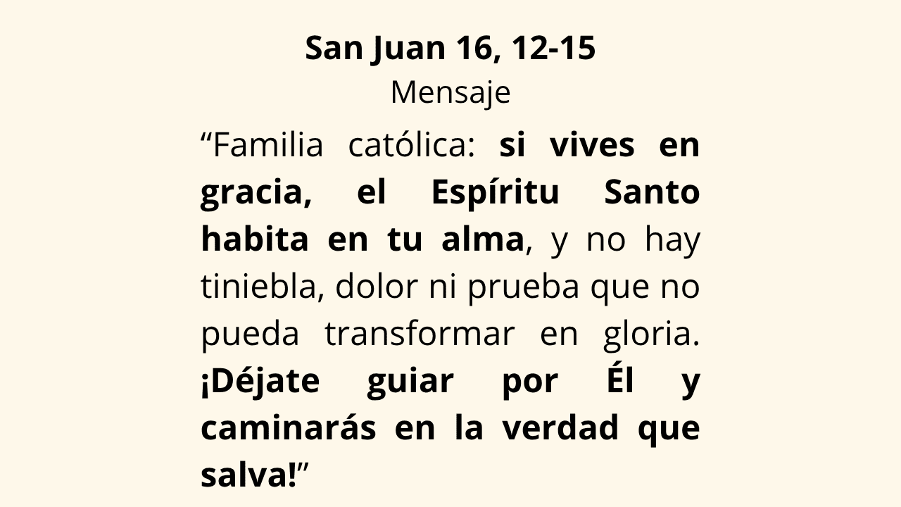 Evangelio San Juan 16, 12‑15