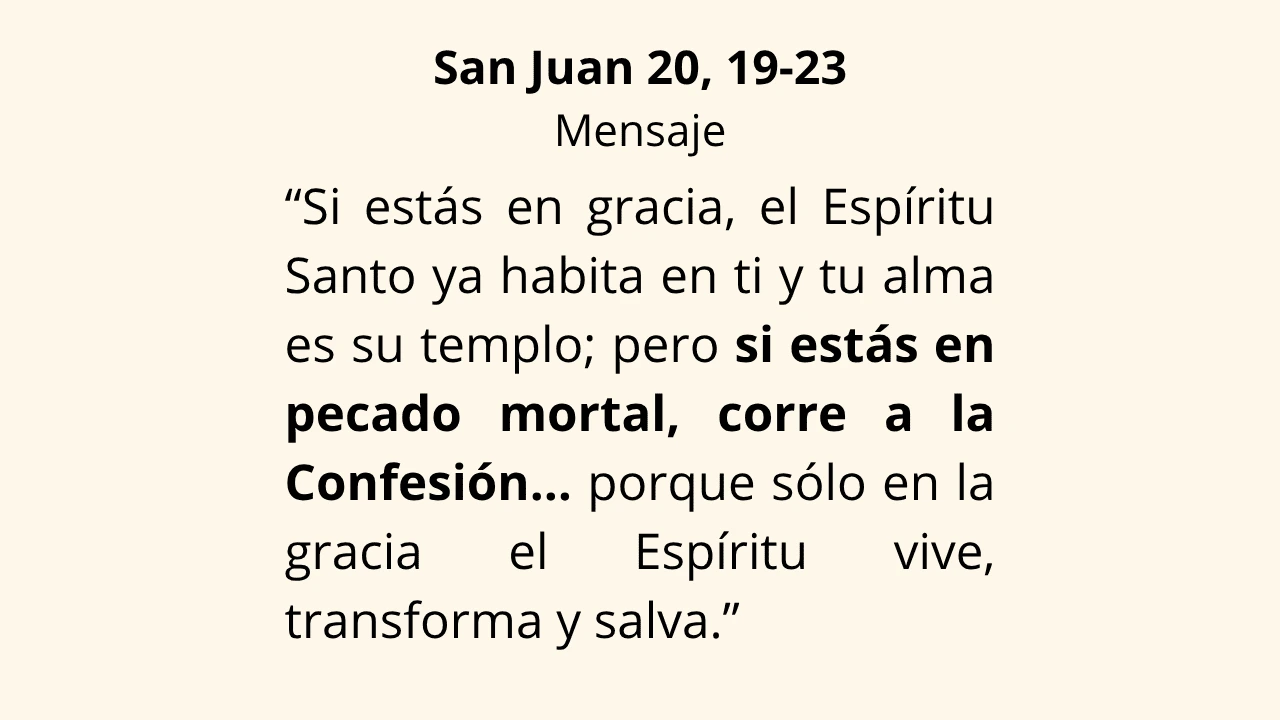 Evangelio San Juan 20, 19‑23