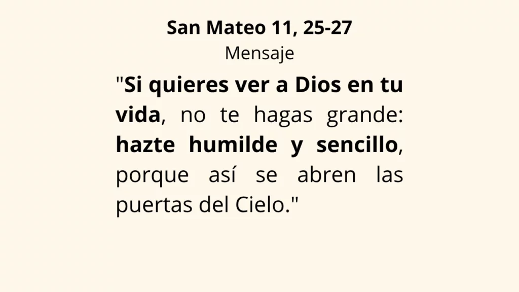 Evangelio San Mateo 11, 25‑27