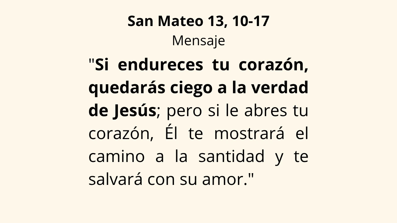 Evangelio San Mateo 13, 10-17