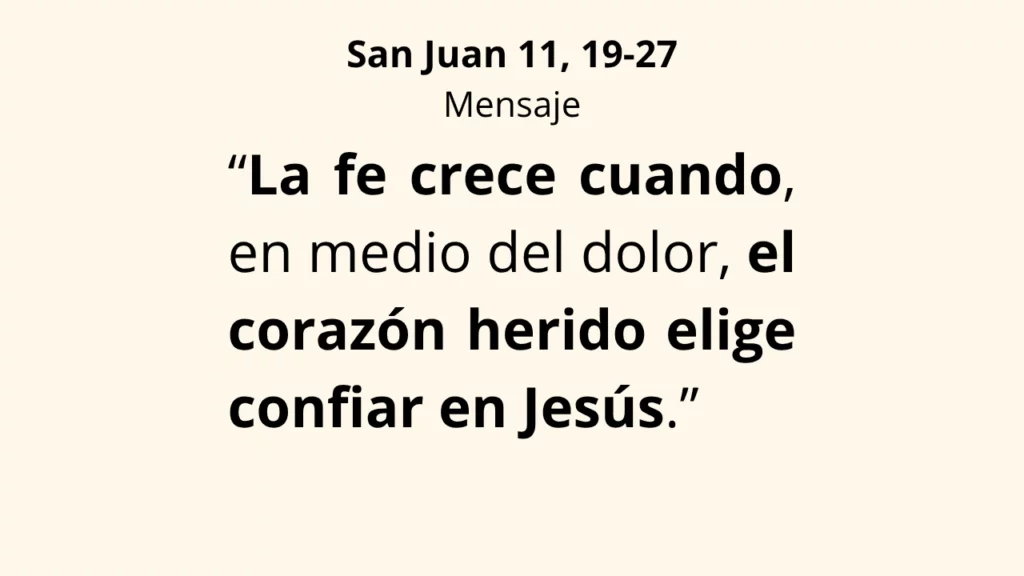 Evangelio San Juan 11, 19-27