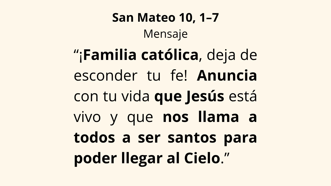 Evangelio San Mateo 10, 1–7