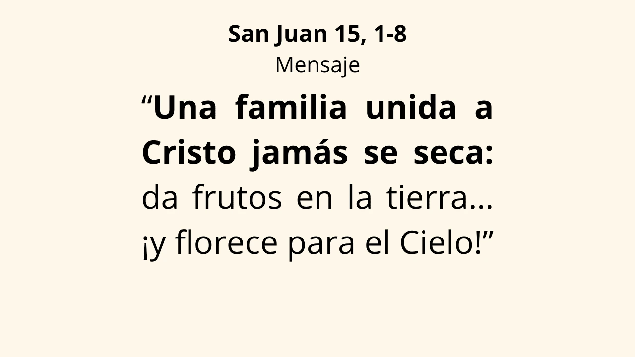 Evangelio San Juan 15, 1-8