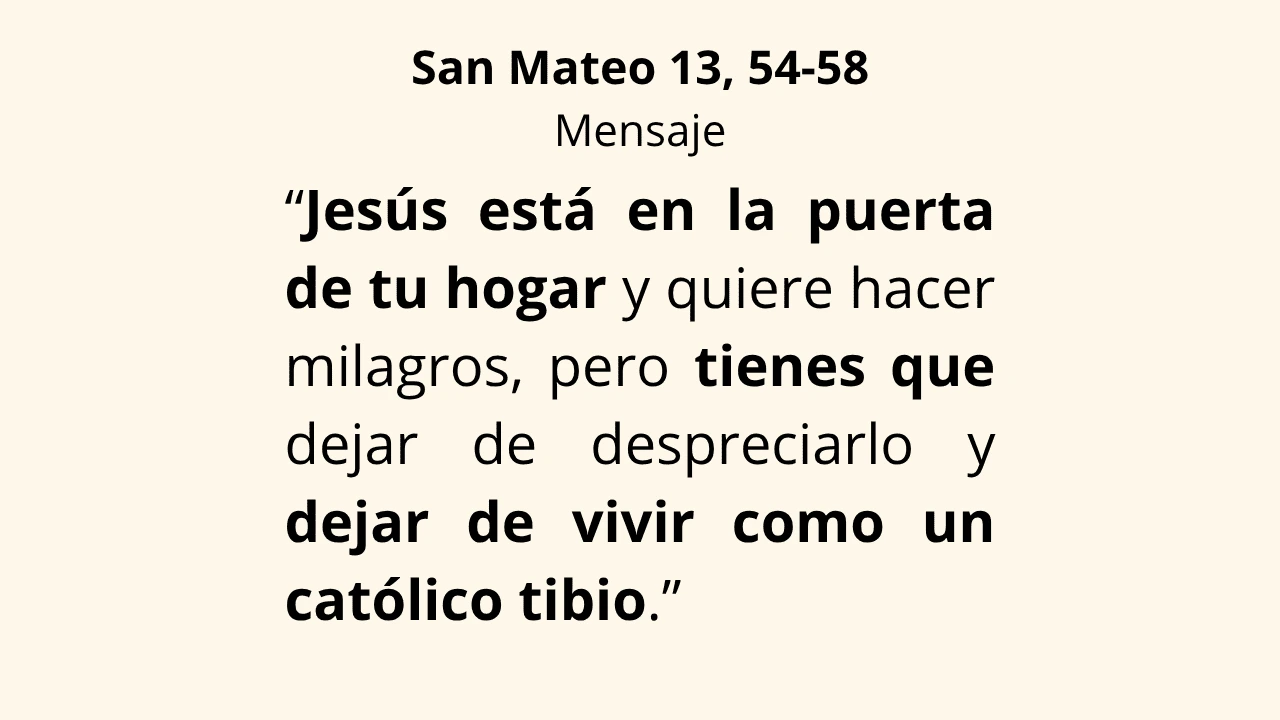 Evangelio San Mateo 13, 54-58