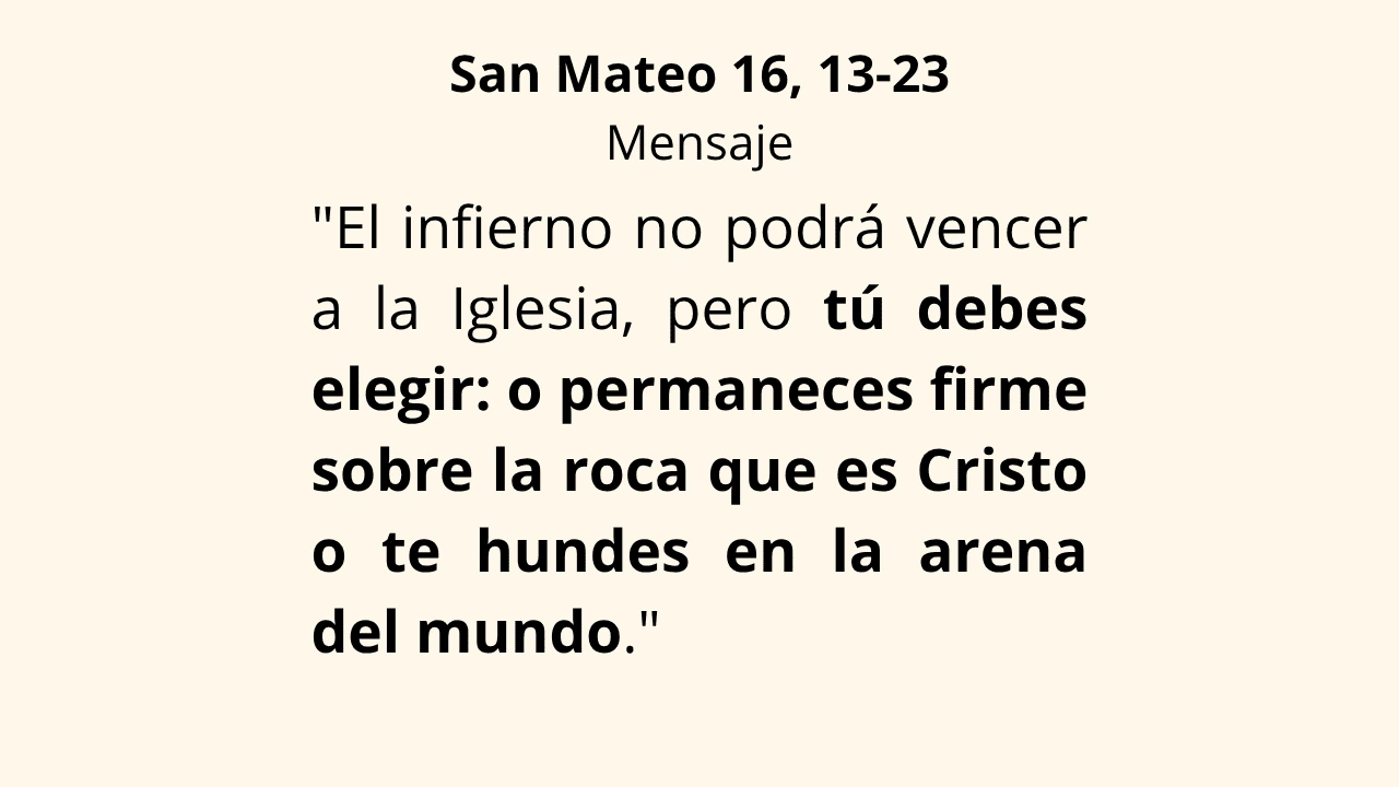 Evangelio San Mateo 16, 13-23