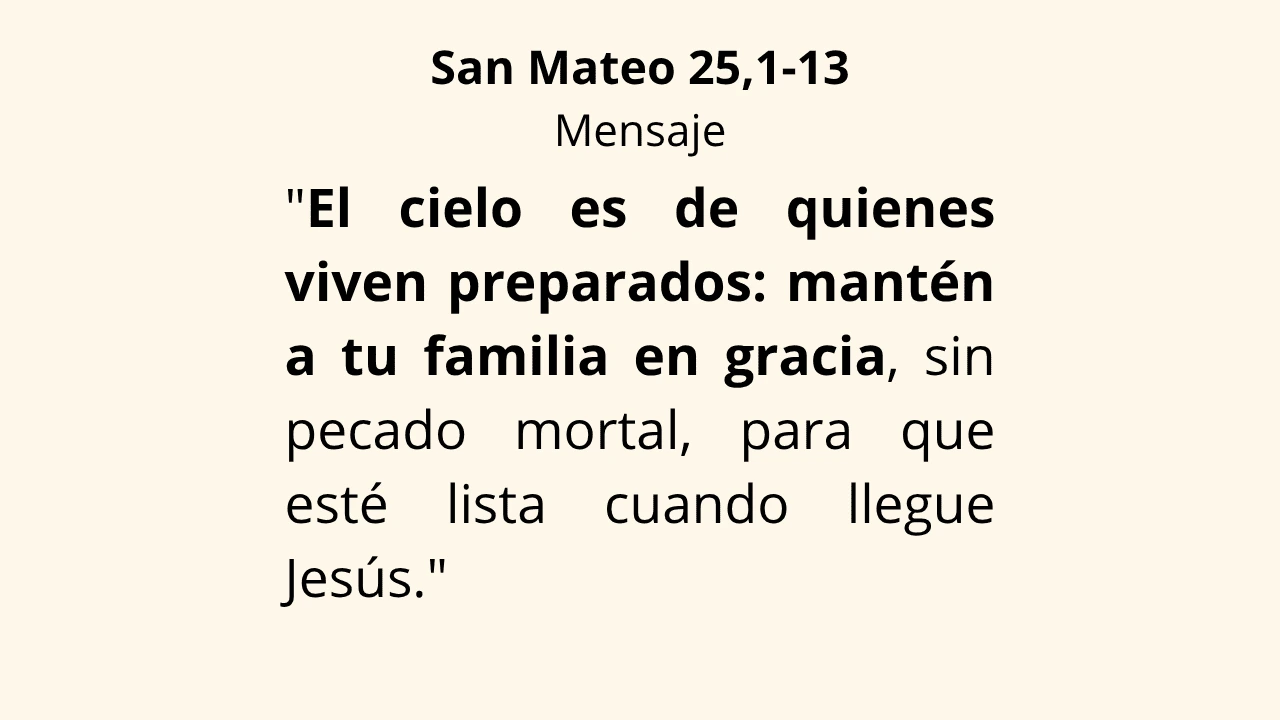 Evangelio San Mateo 25,1-13
