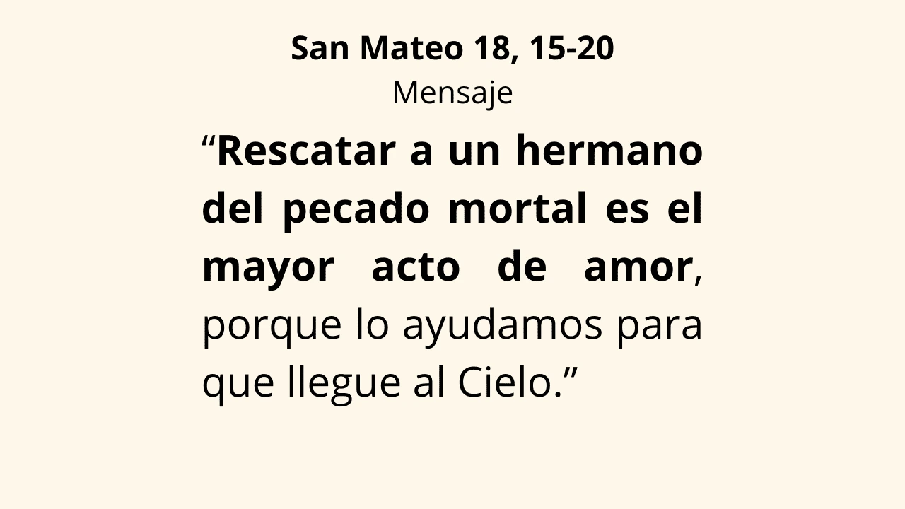 Evangelio San Mateo 18, 15-20