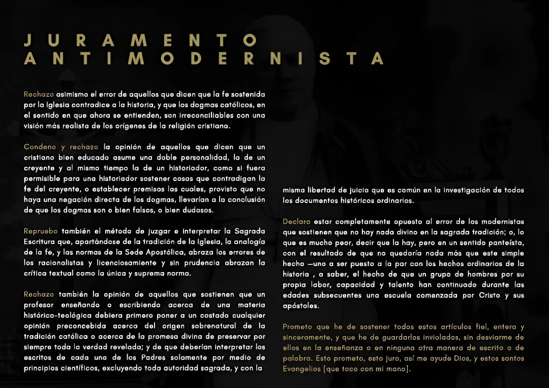 El Juramento Antimodernista y la defensa de la fe