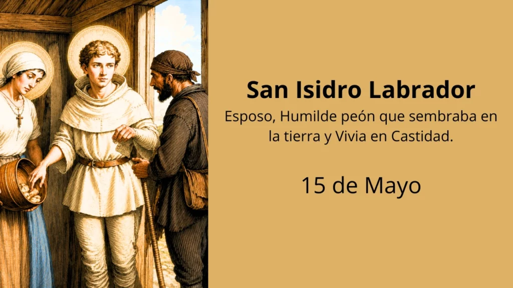 San Isidro Labrador: Esposo, Humilde peón que sembraba en la tierra y Vivia en Castidad.