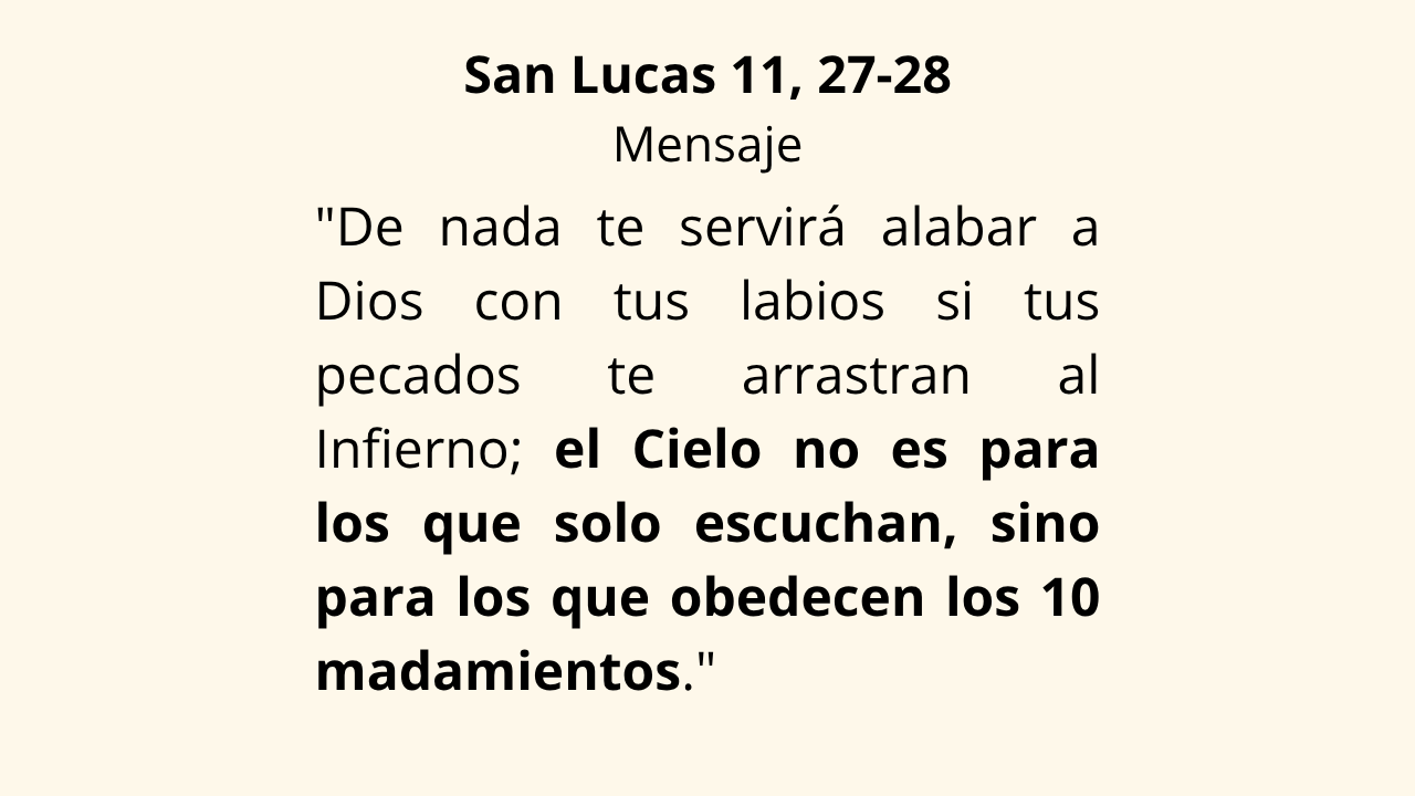 Evangelio San Lucas 11, 27-28
