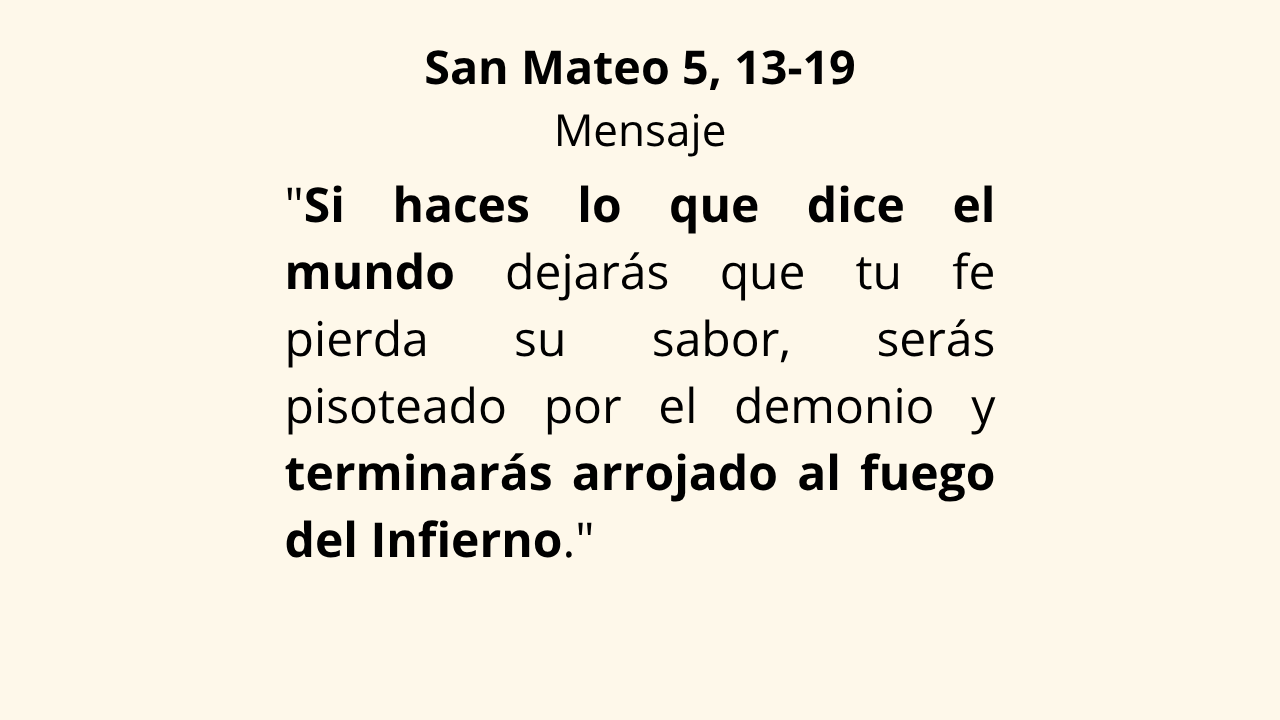 San Mateo 5, 13-19