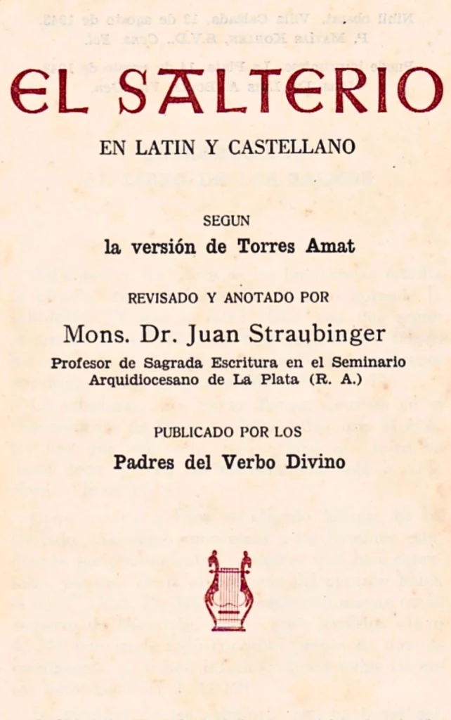El Salterio Monseñor Juan Straubinger